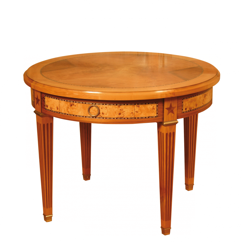 Table de salon D85 Hache Noyer style Louis XVI