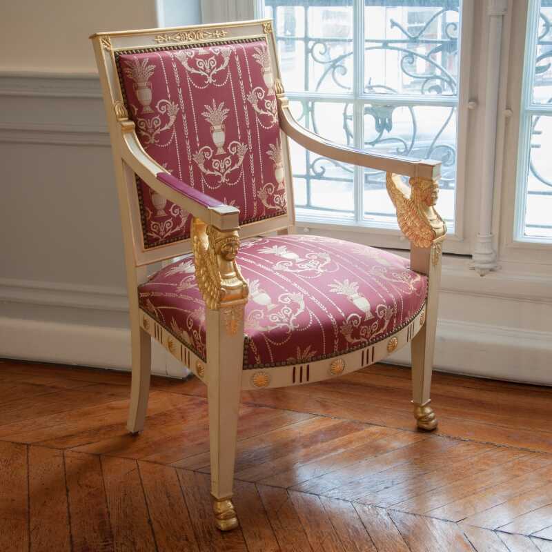 Fauteuil Pluvinet à Buste style Directoire