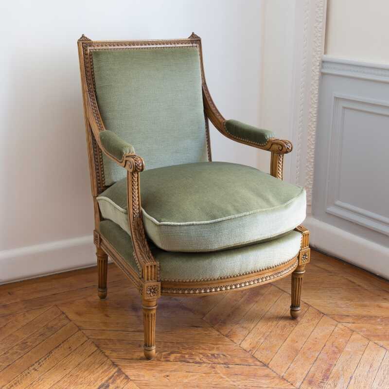 Fauteuil Jacob Oves style Louis XVI 