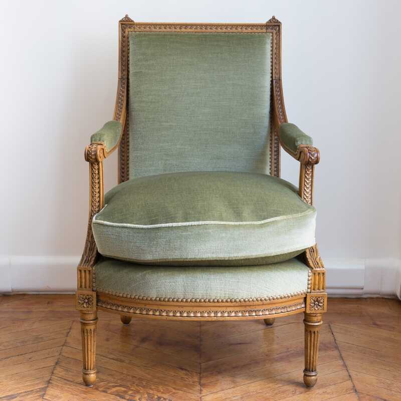 Fauteuil Jacob Oves style Louis XVI 