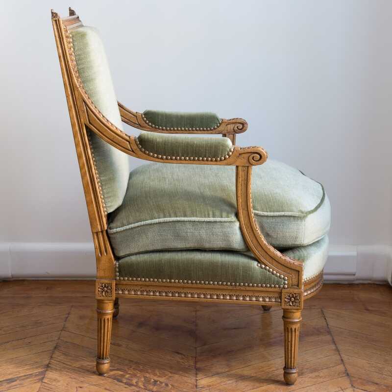 Fauteuil Jacob Oves style Louis XVI 
