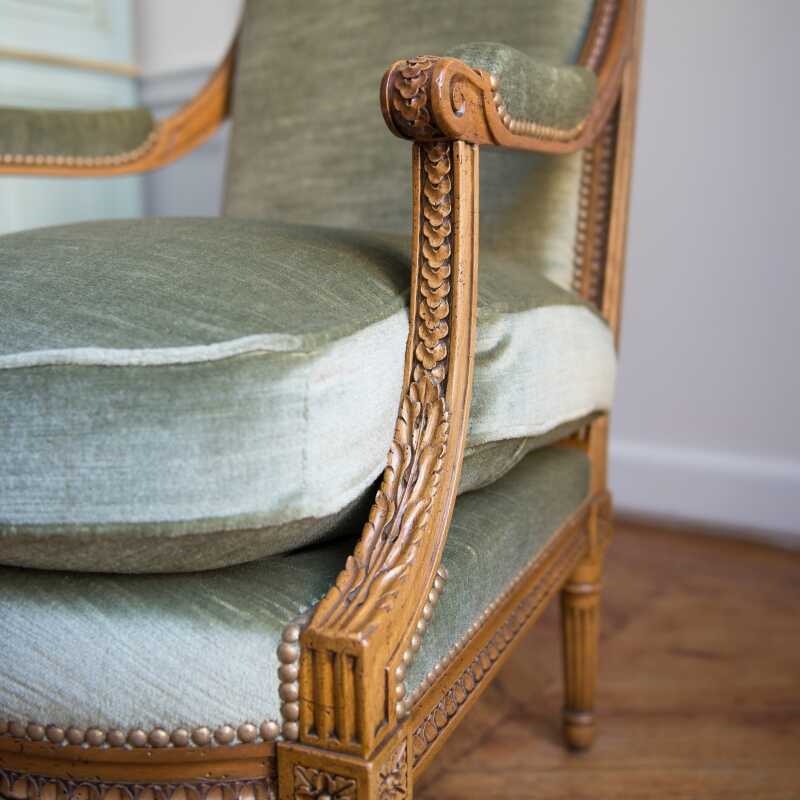 Fauteuil Jacob Oves style Louis XVI 