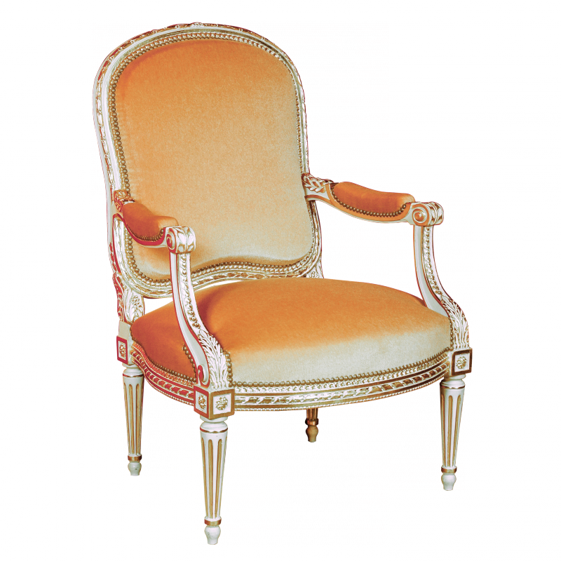 Fauteuil Sené Perlé style Louis XVI 