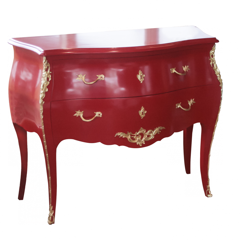 Commode Poteau laquée style Louis XV