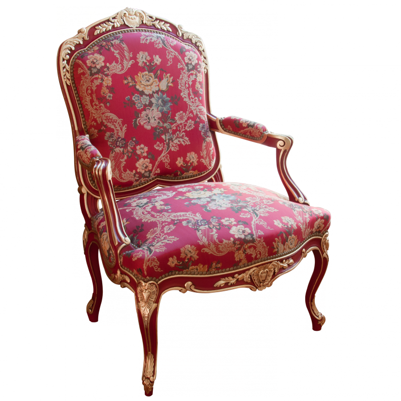 Fauteuil Tilliard à coeur style Louis XV 