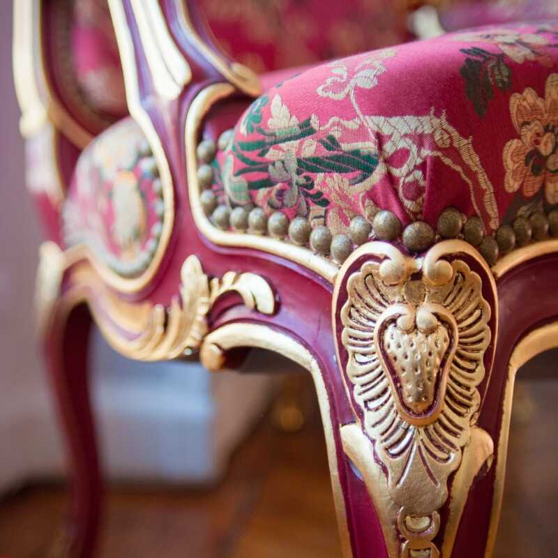 Fauteuil Tilliard à coeur style Louis XV 