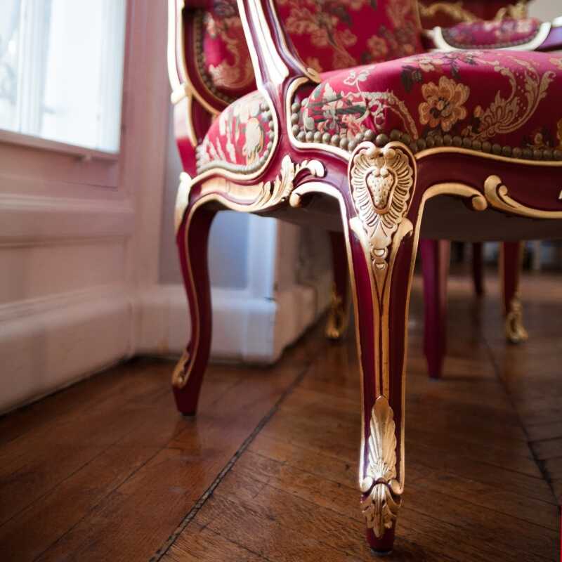 Fauteuil Tilliard à coeur style Louis XV 