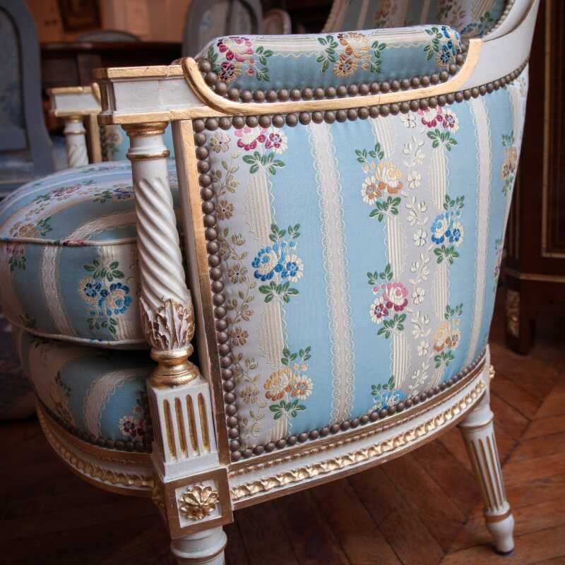 Bergère Lelarge perlée style Louis XVI 