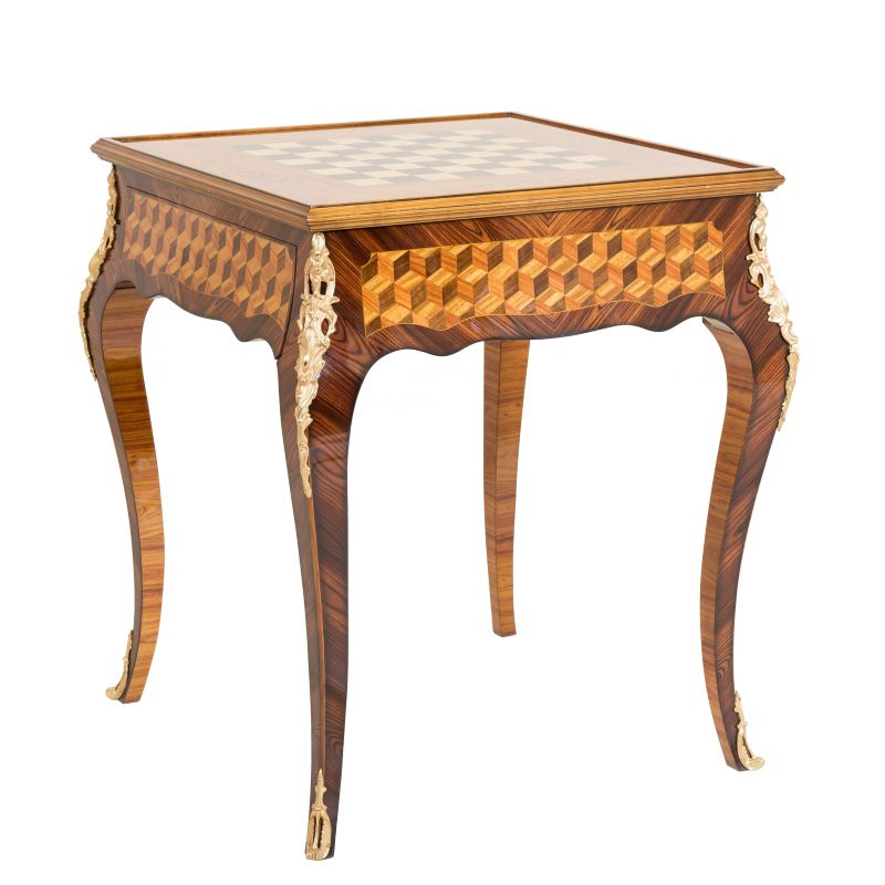 Table de jeux Nicolas Boudin style Louis XV