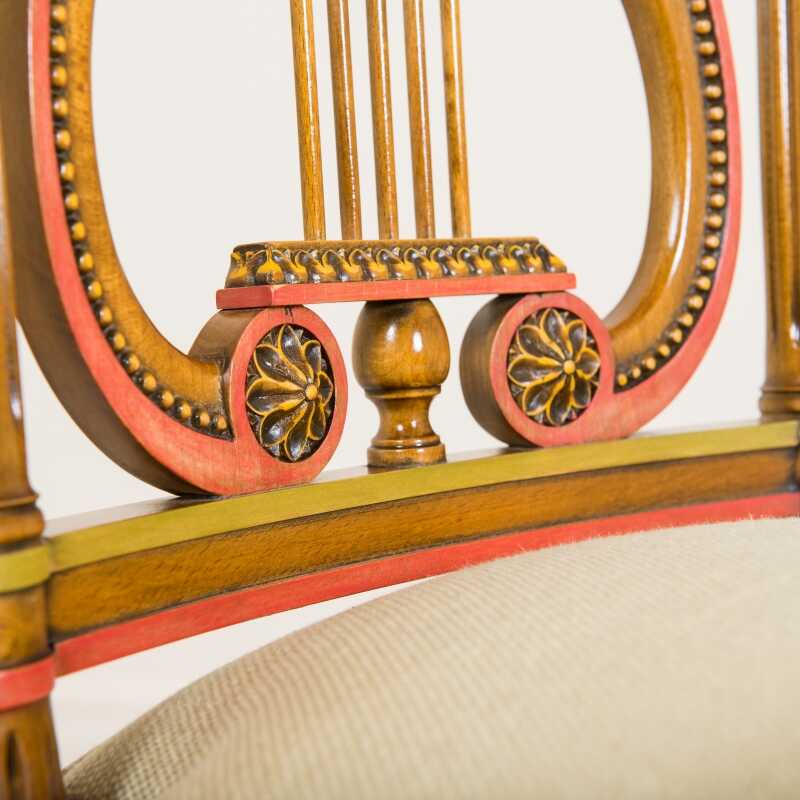 Chaise Pluvinet perlé style Louis XVI 