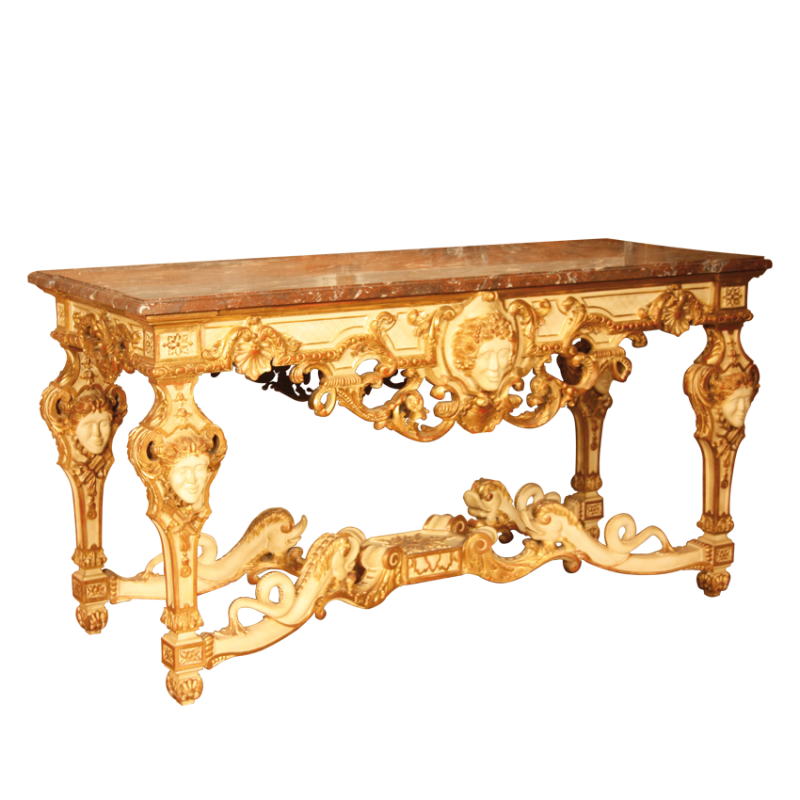 Console Dauphin perlé style Louis XIV