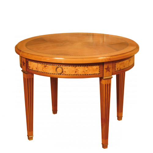 Table de salon D85 Hache Noyer style Louis XVI