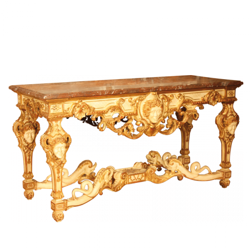 Console Dauphin perlé style Louis XIV